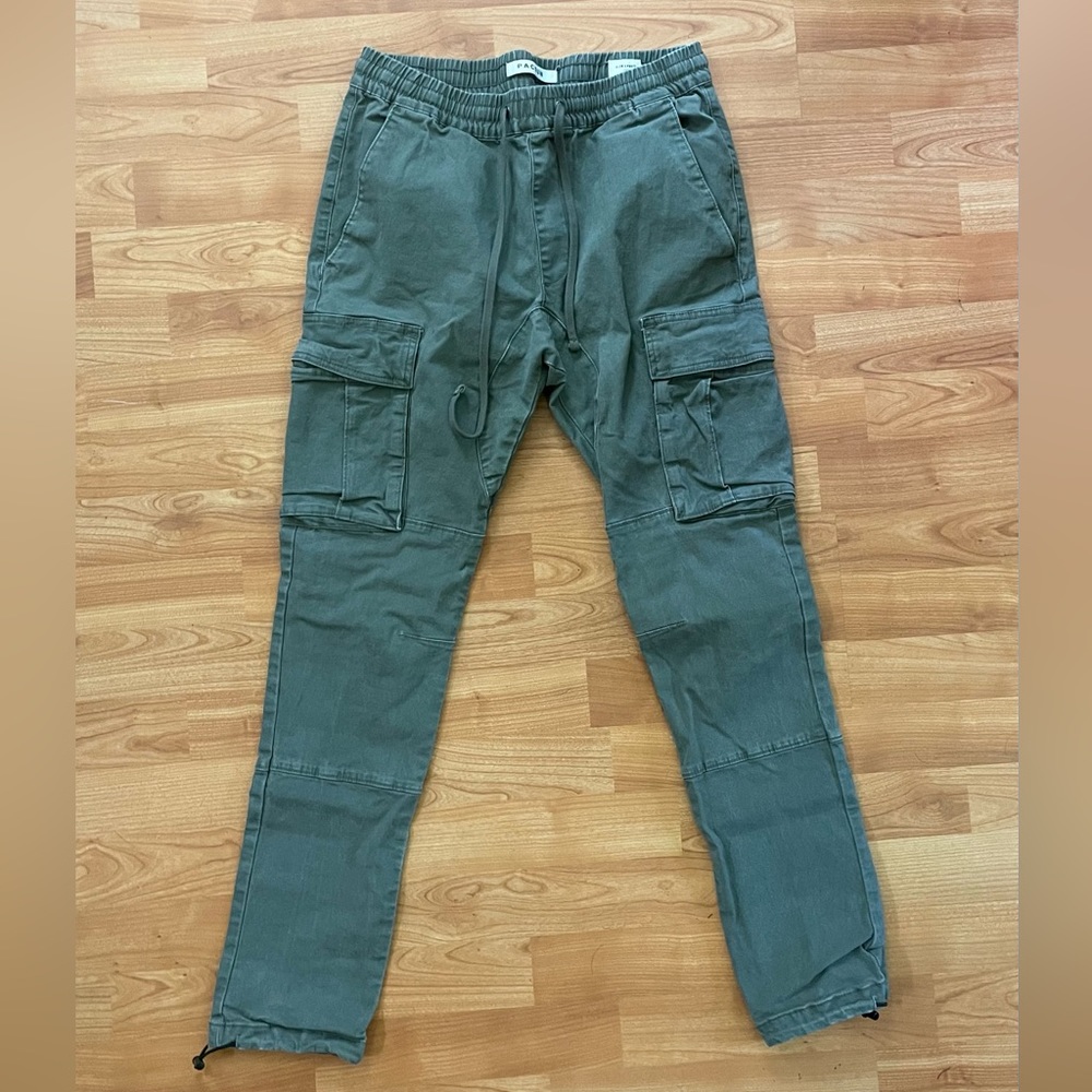PacSun Small Stretch Canvas Olive Slim Cargo Pants